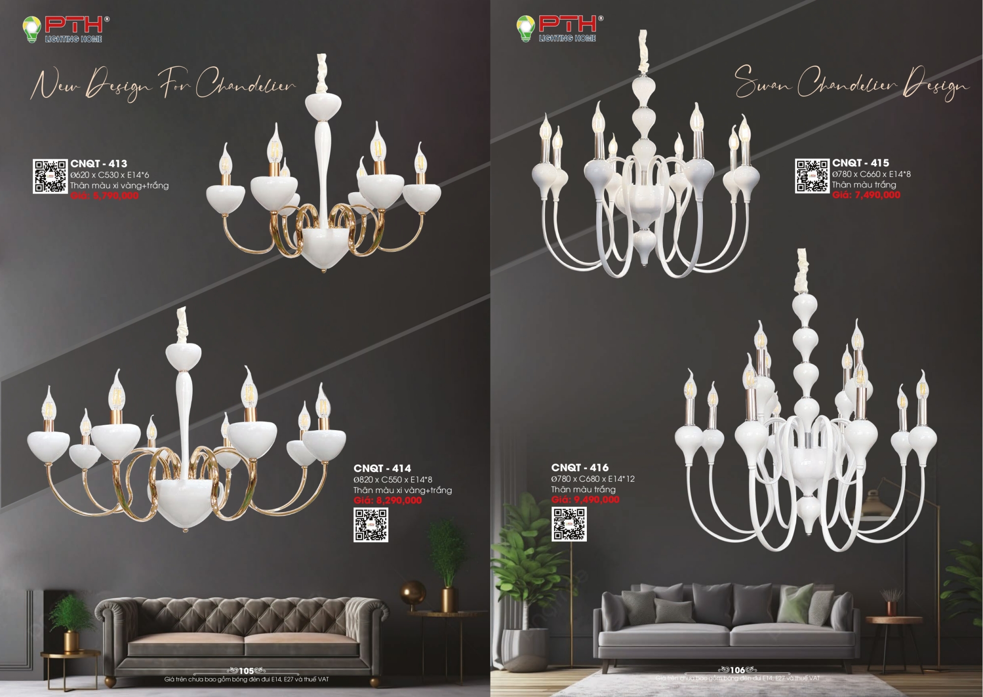 Bảng giá đèn trang trí PTH Lighting Home 2026